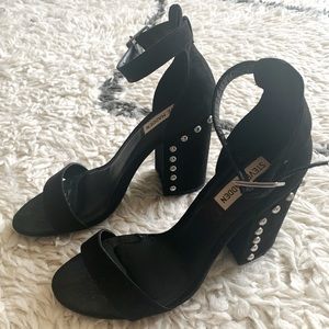 Steve Madden - Black Heels Sandals Like NEW- 8.5